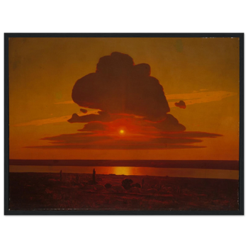 Arkhip Kuindzhi — Roter Sonnenuntergang (1905–1908) · Mattes Papier mit Holzrahmen