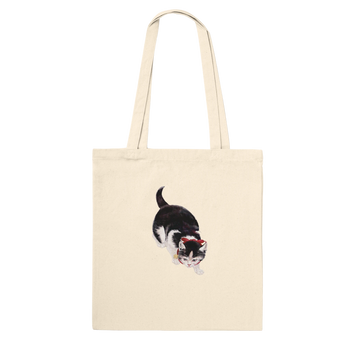 Ohara Koson — Cat and Goldfish Bowl · Premium Canvas Carrier Bag