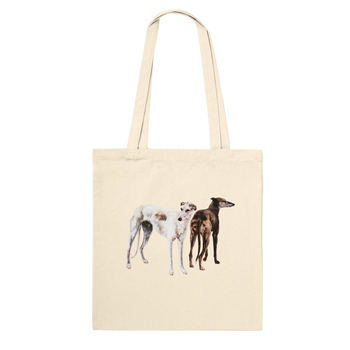 Gustave Courbet — The Greyhounds of the Count of Choiseul (1866) · Premium Canvas Carrier Bag