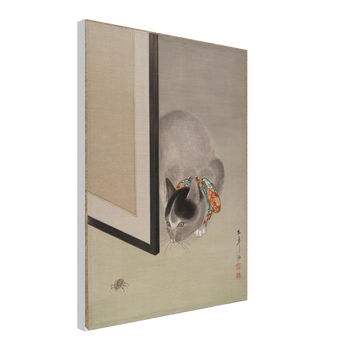 Oide Tōkō — Katze beobachtet eine Spinne (c. 1888–92) · Leinwand