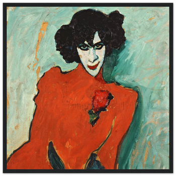 Alexej von Jawlensky — Bildnis des Tänzers Alexander Sacharoff (1909) · Mattes Papier mit Holzrahmen